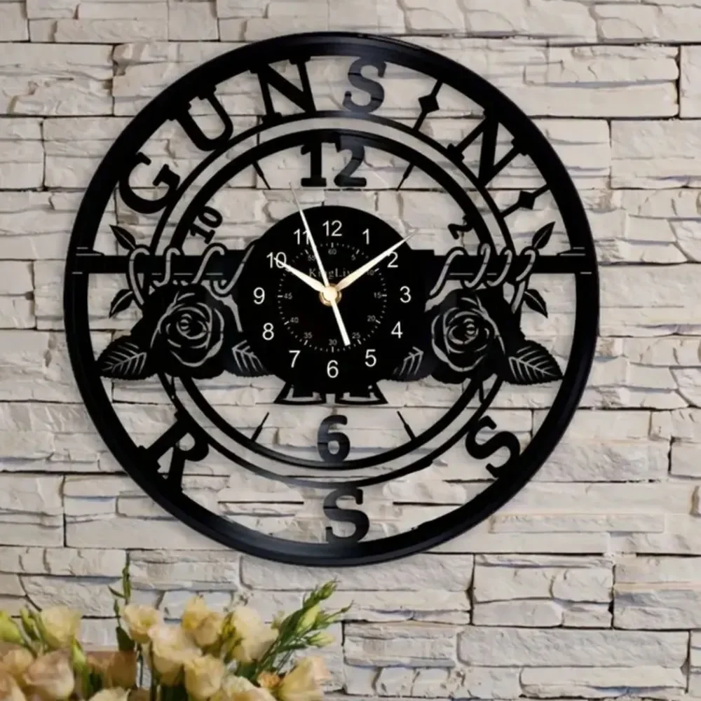 NEW Guns N' Roses GNR Vinyl Record Album Carved‎ Wall Clock Axel Slash